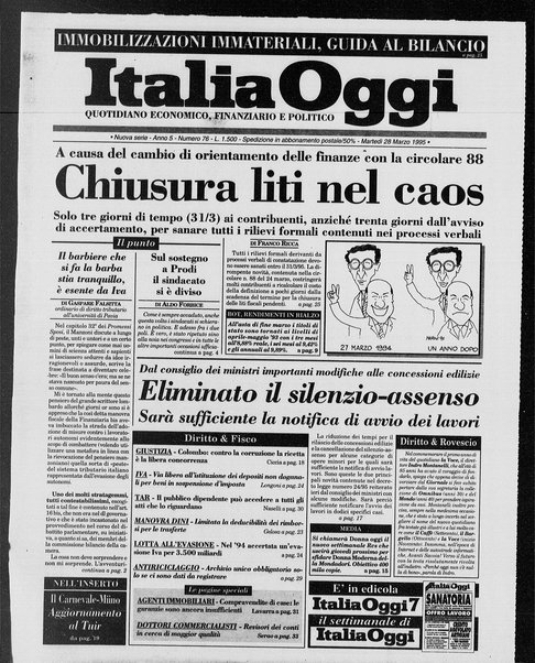 Italia oggi : quotidiano di economia finanza e politica